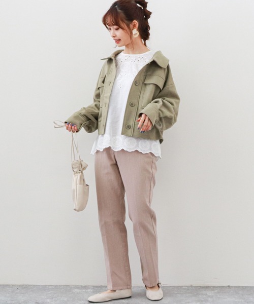 archives（アルシーヴ）の「スエードポンチショートブルゾン（その他アウター・レディース・アイボリー/ミント/モカ・MEDIUM）」の9枚目の写真