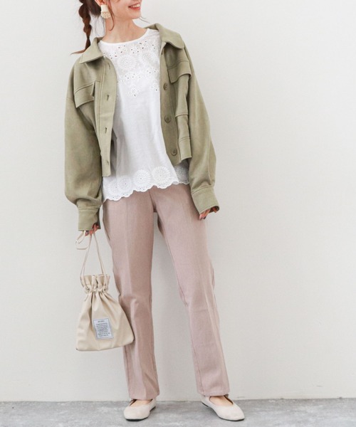 archives（アルシーヴ）の「スエードポンチショートブルゾン（その他アウター・レディース・アイボリー/ミント/モカ・MEDIUM）」の11枚目の写真