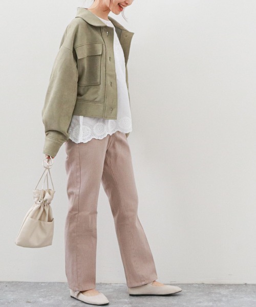 archives（アルシーヴ）の「スエードポンチショートブルゾン（その他アウター・レディース・アイボリー/ミント/モカ・MEDIUM）」の12枚目の写真