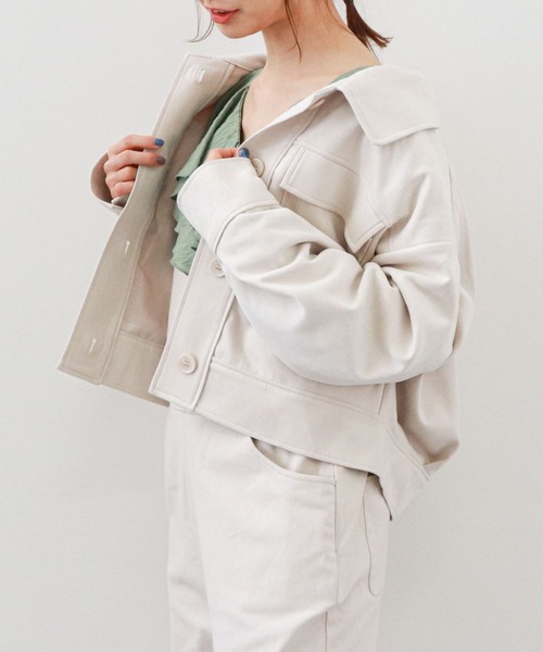 archives（アルシーヴ）の「スエードポンチショートブルゾン（その他アウター・レディース・アイボリー/ミント/モカ・MEDIUM）」の17枚目の写真