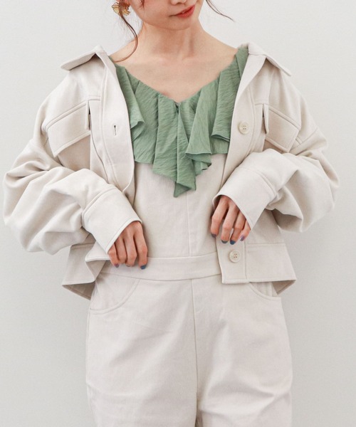 archives（アルシーヴ）の「スエードポンチショートブルゾン（その他アウター・レディース・アイボリー/ミント/モカ・MEDIUM）」の18枚目の写真