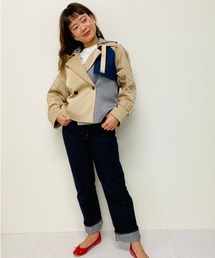 異素材フーディトレンチジャケット