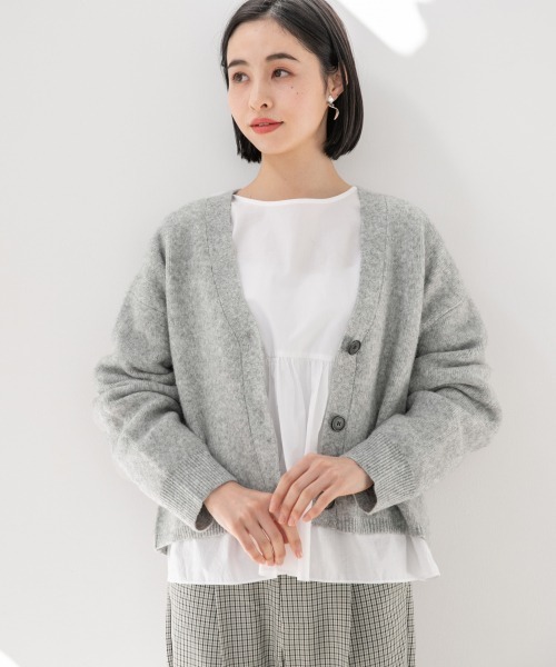 LOWRYS FARM（ローリーズファーム）の「ショートニットカーディガン　930628（カーディガン/ボレロ・レディース・ベージュ/グレー/カーキ・FREE）」の6枚目の写真