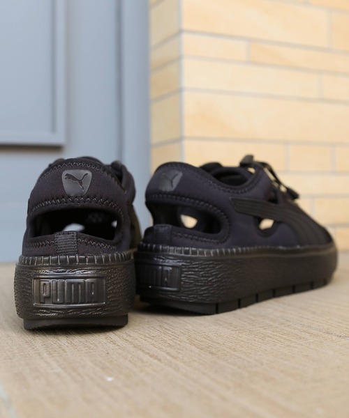 PUMA（プーマ）の「PUMA PLATFORM TRACE LITE MULE / プーマ プラットフォーム トレース ライト ミュール（スニーカー・レディース・ブラック/ホワイト・23.5cm/24.0cm/24.5cm/22.5cm/22.0cm/25.0cm/23.0cm）」の5枚目の写真