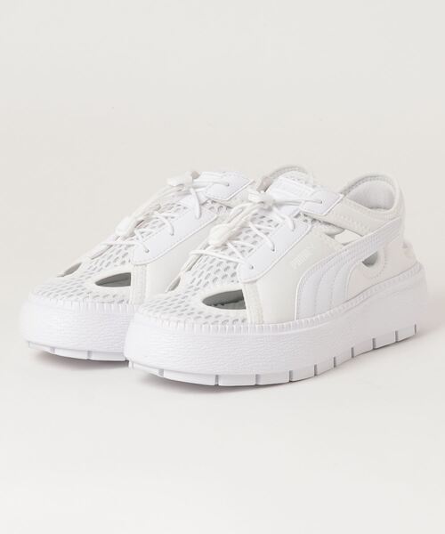 PUMA（プーマ）の「PUMA PLATFORM TRACE LITE MULE / プーマ プラットフォーム トレース ライト ミュール（スニーカー・レディース・ブラック/ホワイト・23.5cm/24.0cm/24.5cm/22.5cm/22.0cm/25.0cm/23.0cm）」の3枚目の写真