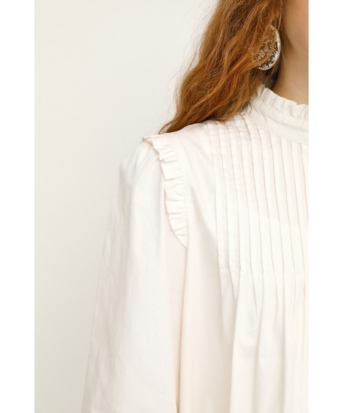 SLY（スライ）の「TUCK SMOCK DRESS/タックドレス（ワンピース・レディース・ブラック/ベージュ/ホワイト・1/2）」の14枚目の写真