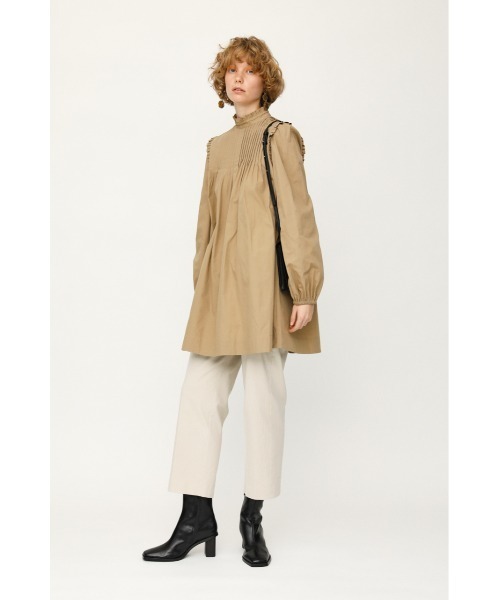 SLY（スライ）の「TUCK SMOCK DRESS/タックドレス（ワンピース・レディース・ブラック/ベージュ/ホワイト・1/2）」の12枚目の写真