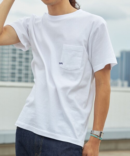 SHIPS(シップス)の「【26SS新色追加!!累計販売数19万枚突破!!】【WEB限定】SHIPS: マイクロ SHIPSロゴ ポケット Tシャツ(Tシャツ/カットソー・メンズ・ホワイト/ブラック/ネイビー/ワイン/オリーブ/ダークグレー/ストーン/オフホワイト/ピンク/ブルー系その他/グレー/ピンク系/ライトブルー/ブルー系/パープル/ライトホワイト/アイボリー/その他/サンドベージュ/ダークブルー・MEDIUM/LARGE/X-LARGE/SMALL/X-SMALL)」の10枚目の写真