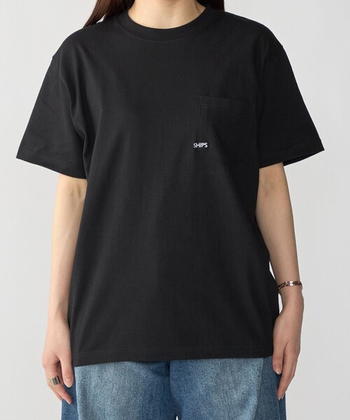 新品☆シップス カットソー SHIPS Primary Navy Label:〈洗濯機可能〉裏毛 バイオ加工 カットソー