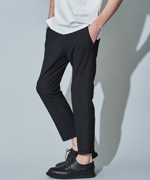 NO ID.(ノーアイディ)の「mp8863- メッシュジャージートラウザーズ パンツ(その他パンツ・メンズ・ブラック/ネイビー・3/1/2)」の12枚目の写真