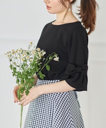 tocco closet | りぼん付き袖口フレアカットプルオーバー(Tシャツ/カットソー)