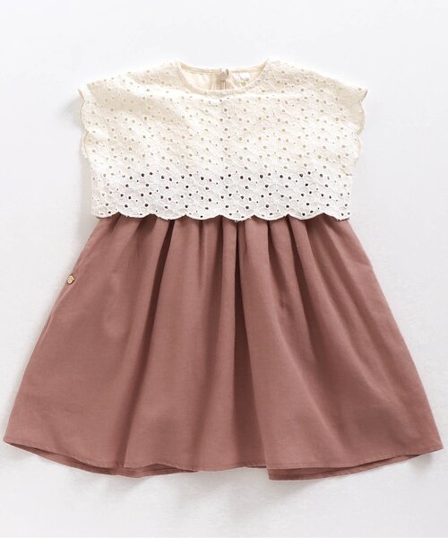 apres les cours（アプレレクール）の「WEB限定 レース切替スカラップワンピース（ワンピース・キッズ・ピンク/イエロー/ミント・80ｃｍ/90cm/110cm/100cm/120cm/130cm/140cm）」の10枚目の写真