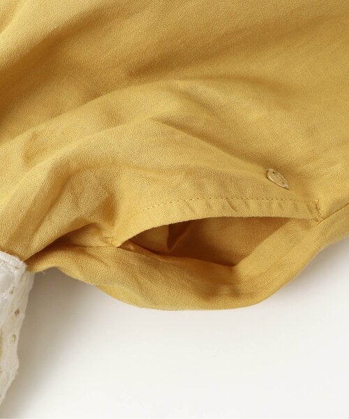 apres les cours（アプレレクール）の「WEB限定 レース切替スカラップワンピース（ワンピース・キッズ・ピンク/イエロー/ミント・80ｃｍ/90cm/110cm/100cm/120cm/130cm/140cm）」の7枚目の写真