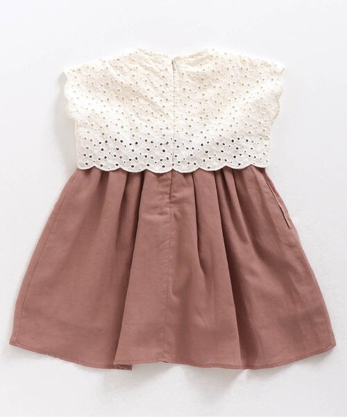 apres les cours（アプレレクール）の「WEB限定 レース切替スカラップワンピース（ワンピース・キッズ・ピンク/イエロー/ミント・80ｃｍ/90cm/110cm/100cm/120cm/130cm/140cm）」の20枚目の写真