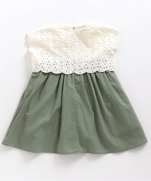 apres les cours（アプレレクール）の「WEB限定 レース切替スカラップワンピース（ワンピース・キッズ・ピンク/イエロー/ミント・80ｃｍ/90cm/110cm/100cm/120cm/130cm/140cm）」の9枚目の写真