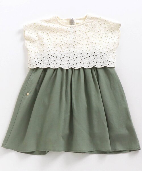 apres les cours（アプレレクール）の「WEB限定 レース切替スカラップワンピース（ワンピース・キッズ・ピンク/イエロー/ミント・80ｃｍ/90cm/110cm/100cm/120cm/130cm/140cm）」の16枚目の写真