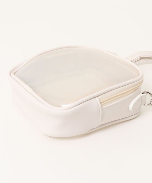 florist（フローリスト）の「【2WAY】クリア×レザーのチェーンスクエアミニショルダーバッグ（ショルダーバッグ・レディース・ホワイト/ブラック/ブラウン・FREE）」の8枚目の写真