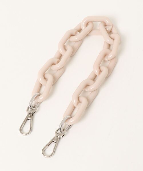 florist（フローリスト）の「【2WAY】クリア×レザーのチェーンスクエアミニショルダーバッグ（ショルダーバッグ・レディース・ホワイト/ブラック/ブラウン・FREE）」の6枚目の写真