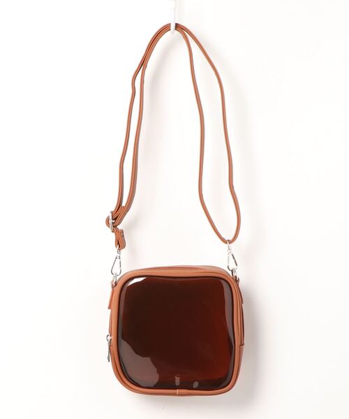 florist（フローリスト）の「【2WAY】クリア×レザーのチェーンスクエアミニショルダーバッグ（ショルダーバッグ・レディース・ホワイト/ブラック/ブラウン・FREE）」の11枚目の写真