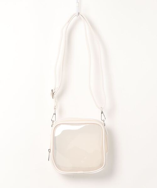 florist（フローリスト）の「【2WAY】クリア×レザーのチェーンスクエアミニショルダーバッグ（ショルダーバッグ・レディース・ホワイト/ブラック/ブラウン・FREE）」の10枚目の写真