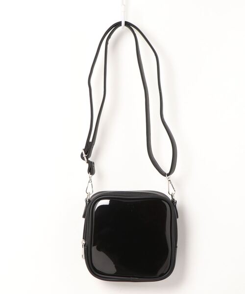 florist（フローリスト）の「【2WAY】クリア×レザーのチェーンスクエアミニショルダーバッグ（ショルダーバッグ・レディース・ホワイト/ブラック/ブラウン・FREE）」の9枚目の写真