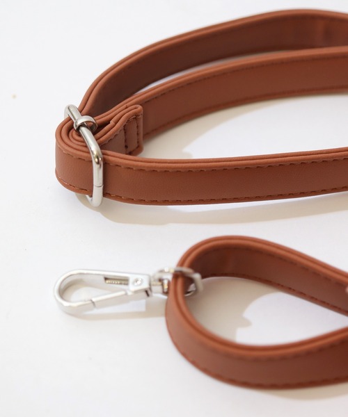 florist（フローリスト）の「【2WAY】クリア×レザーのチェーンスクエアミニショルダーバッグ（ショルダーバッグ・レディース・ホワイト/ブラック/ブラウン・FREE）」の12枚目の写真