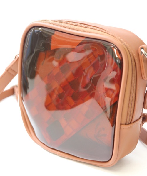 florist（フローリスト）の「【2WAY】クリア×レザーのチェーンスクエアミニショルダーバッグ（ショルダーバッグ・レディース・ホワイト/ブラック/ブラウン・FREE）」の15枚目の写真