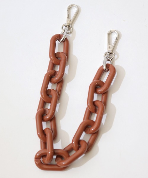 florist（フローリスト）の「【2WAY】クリア×レザーのチェーンスクエアミニショルダーバッグ（ショルダーバッグ・レディース・ホワイト/ブラック/ブラウン・FREE）」の13枚目の写真