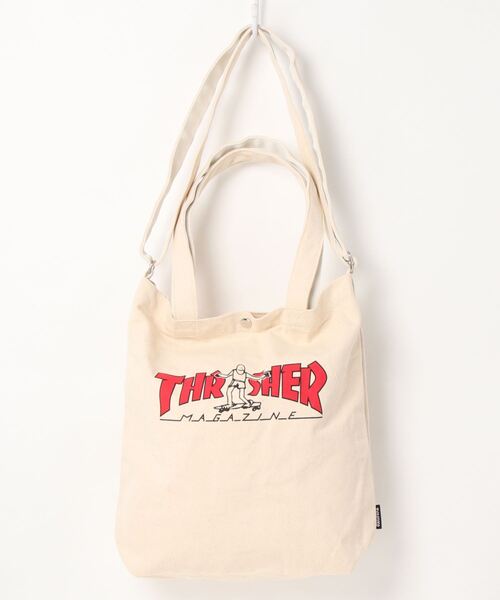 THRASHER(スラッシャー)の「TOTE SHOULDER M BAG/スラッシャーコットンキャンバストートバッグ(トートバッグ・メンズ・ブラック系その他2/ホワイト系その他2/ホワイト系その他3/ブラック系その他3/ホワイト×ブルー/ホワイト×レッド/ホワイト/ホワイト×ブラック/ブラック×ホワイト/ブラック×ブラック/ブラック系その他/ブラック×グリーン/ブラック×ピンク/ブラック×レッド・FREE)」の4枚目の写真