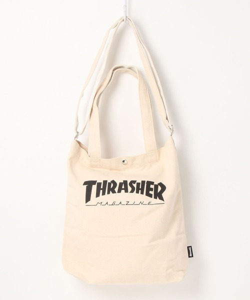 THRASHER(スラッシャー)の「TOTE SHOULDER M BAG/スラッシャーコットンキャンバストートバッグ(トートバッグ・メンズ・ブラック系その他2/ホワイト系その他2/ホワイト系その他3/ブラック系その他3/ホワイト×ブルー/ホワイト×レッド/ホワイト/ホワイト×ブラック/ブラック×ホワイト/ブラック×ブラック/ブラック系その他/ブラック×グリーン/ブラック×ピンク/ブラック×レッド・FREE)」の5枚目の写真