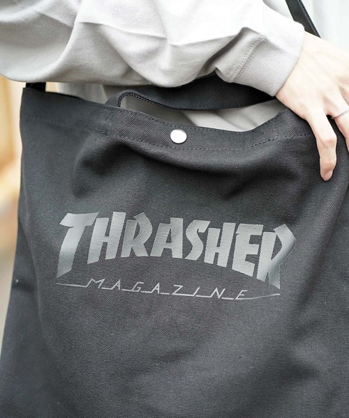THRASHER(スラッシャー)の「TOTE SHOULDER M BAG/スラッシャーコットンキャンバストートバッグ(トートバッグ・メンズ・ブラック系その他2/ホワイト系その他2/ホワイト系その他3/ブラック系その他3/ホワイト×ブルー/ホワイト×レッド/ホワイト/ホワイト×ブラック/ブラック×ホワイト/ブラック×ブラック/ブラック系その他/ブラック×グリーン/ブラック×ピンク/ブラック×レッド・FREE)」の8枚目の写真