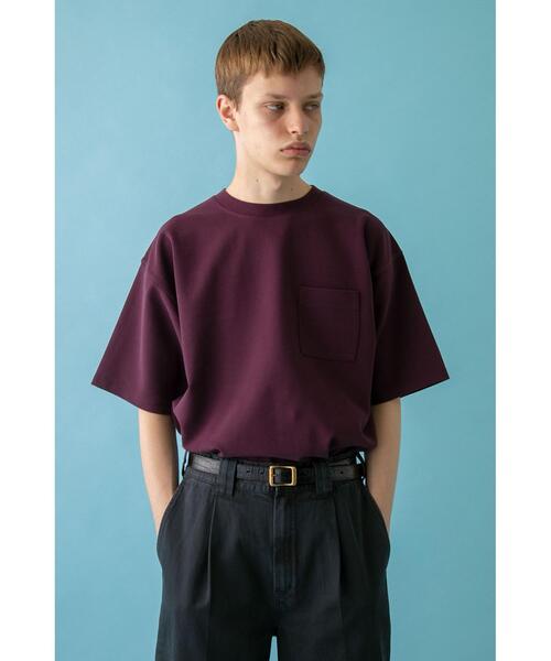 MONKEY TIME（モンキータイム）の「＜monkey time＞ TC/PONTI 1POC TEE/Tシャツ（Tシャツ/カットソー・メンズ・ホワイト/ブラック/ベージュ/パープル/ケリー・SMALL/MEDIUM/LARGE/X-LARGE）」の5枚目の写真