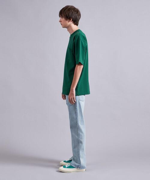 MONKEY TIME（モンキータイム）の「＜monkey time＞ TC/PONTI 1POC TEE/Tシャツ（Tシャツ/カットソー・メンズ・ホワイト/ブラック/ベージュ/パープル/ケリー・SMALL/MEDIUM/LARGE/X-LARGE）」の7枚目の写真