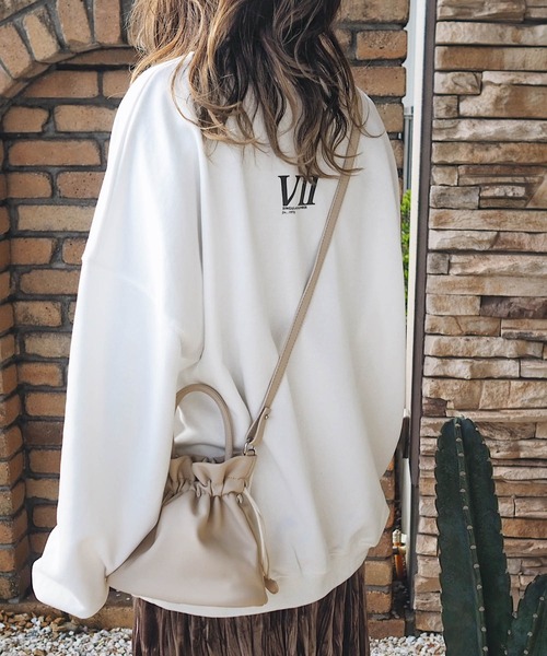 HWG_5（エイチダブルゴー）の「ミニ巾着バッグ（ショルダーバッグ・レディース・ブラック/ベージュ/アイボリー・FREE）」の3枚目の写真