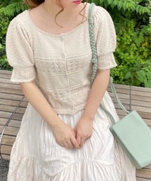 SLURR | 2way透かし編みパフスリーブニット(ニット/セーター)