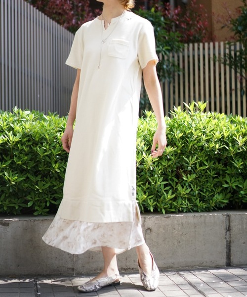 AVIREX(アヴィレックス)の「ワッフル×タイダイ ワンピース/ WAFFLE×TIE DYE ONEPIECE(ワンピース・レディース・アイボリー/チャコールグレー/ラベンダー・FREE)」の11枚目の写真