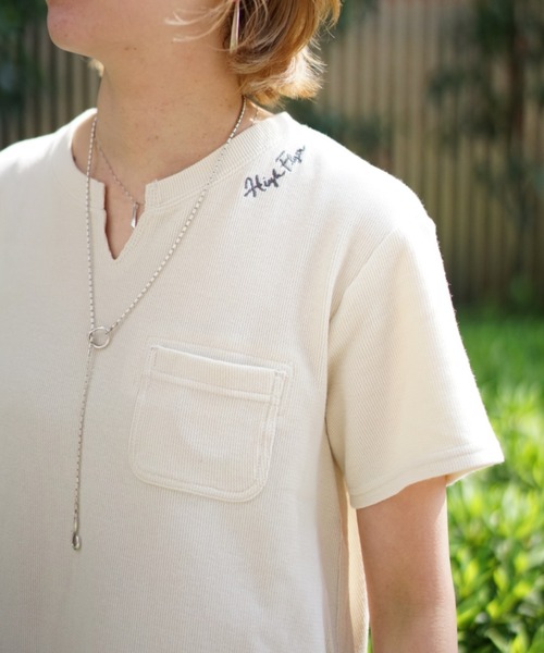 AVIREX(アヴィレックス)の「ワッフル×タイダイ ワンピース/ WAFFLE×TIE DYE ONEPIECE(ワンピース・レディース・アイボリー/チャコールグレー/ラベンダー・FREE)」の4枚目の写真