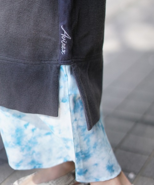 AVIREX(アヴィレックス)の「ワッフル×タイダイ ワンピース/ WAFFLE×TIE DYE ONEPIECE(ワンピース・レディース・アイボリー/チャコールグレー/ラベンダー・FREE)」の12枚目の写真