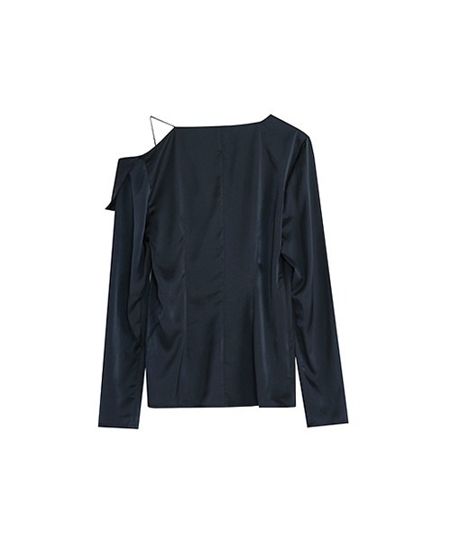 UNSPOKEN(アンスポクン)の「【UNSPOKEN】Asymmetry lapel blouse UC21S012(シャツ/ブラウス・レディース・ネイビー・S/L/M)」の7枚目の写真