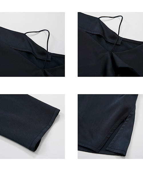 UNSPOKEN(アンスポクン)の「【UNSPOKEN】Asymmetry lapel blouse UC21S012(シャツ/ブラウス・レディース・ネイビー・S/L/M)」の8枚目の写真