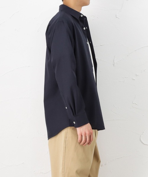 NAVY（ネイビー）の「ハイブリッドリネン 長袖シャツ（シャツ/ブラウス・メンズ・ネイビー/グレー/ホワイト・S/M/XL/L）」の11枚目の写真