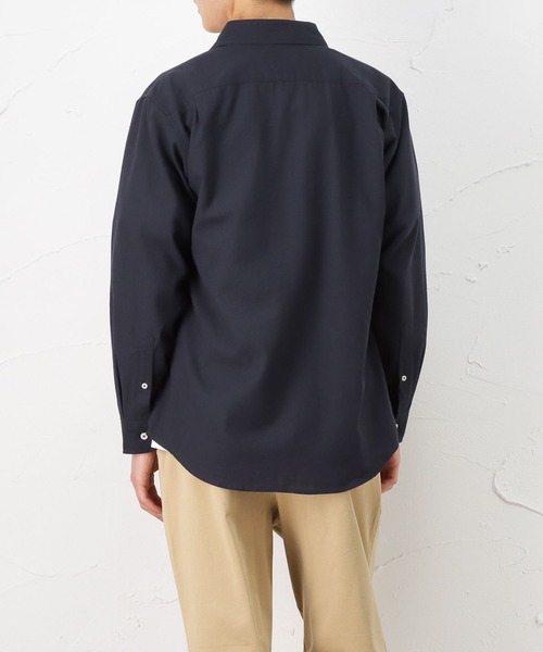 NAVY（ネイビー）の「ハイブリッドリネン 長袖シャツ（シャツ/ブラウス・メンズ・ネイビー/グレー/ホワイト・S/M/XL/L）」の6枚目の写真
