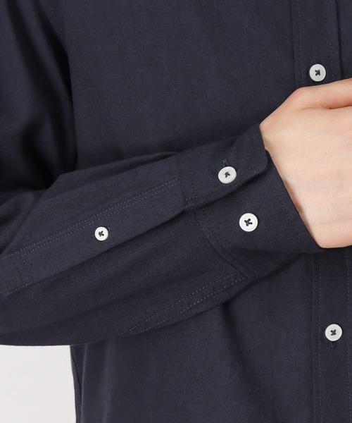 NAVY（ネイビー）の「ハイブリッドリネン 長袖シャツ（シャツ/ブラウス・メンズ・ネイビー/グレー/ホワイト・S/M/XL/L）」の15枚目の写真
