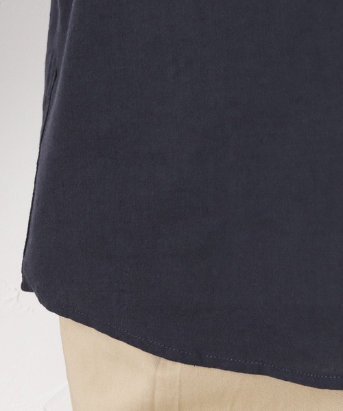 NAVY（ネイビー）の「ハイブリッドリネン 長袖シャツ（シャツ/ブラウス・メンズ・ネイビー/グレー/ホワイト・S/M/XL/L）」の13枚目の写真