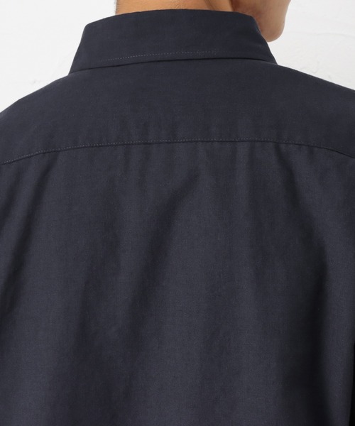 NAVY（ネイビー）の「ハイブリッドリネン 長袖シャツ（シャツ/ブラウス・メンズ・ネイビー/グレー/ホワイト・S/M/XL/L）」の5枚目の写真