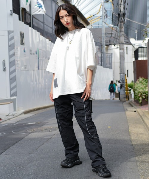 A‘gem 9(エージェムナイン)の「『A'GEM/9』ZIPデザインメッシュ半袖Tシャツ(Tシャツ/カットソー・メンズ・ホワイト/ブラック・FREE)」の7枚目の写真