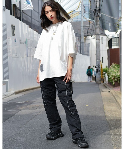 A‘gem 9(エージェムナイン)の「『A'GEM/9』ZIPデザインメッシュ半袖Tシャツ(Tシャツ/カットソー・メンズ・ホワイト/ブラック・FREE)」の17枚目の写真