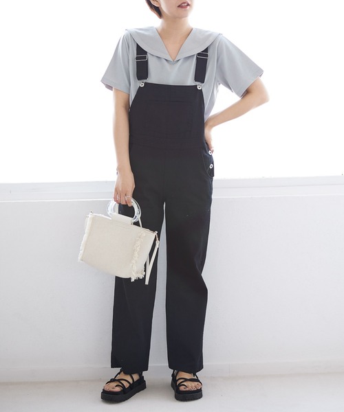 Heather（ヘザー）の「セーラーカラーカットソー　949617（Tシャツ/カットソー・レディース・ブラック/ホワイト/グリーン・FREE）」の4枚目の写真