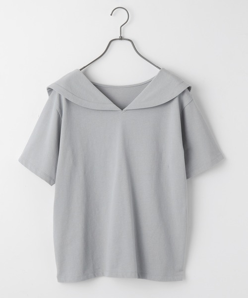 Heather（ヘザー）の「セーラーカラーカットソー　949617（Tシャツ/カットソー・レディース・ブラック/ホワイト/グリーン・FREE）」の18枚目の写真