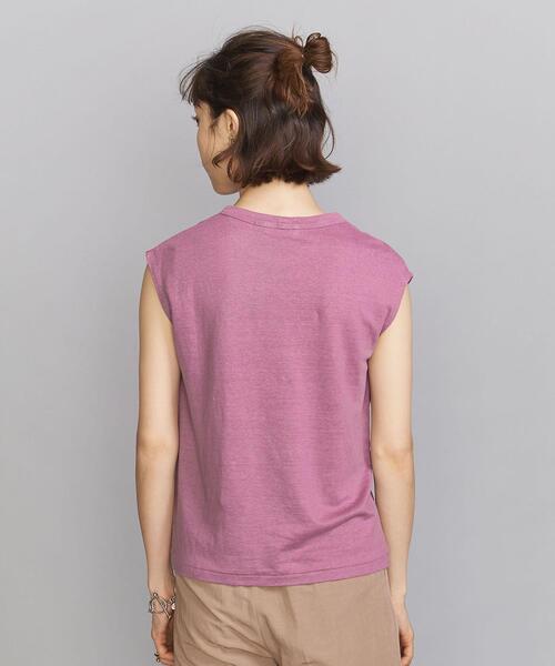 BEAUTY&YOUTH UNITED ARROWS（ビューティーアンドユースユナイテッドアローズ）の「BY 麻ブレンドクルーネックノースリーブカットソー（Tシャツ/カットソー・レディース・ホワイト/ブラック/ピンク/オリーブ/ライラック・FREE）」の8枚目の写真